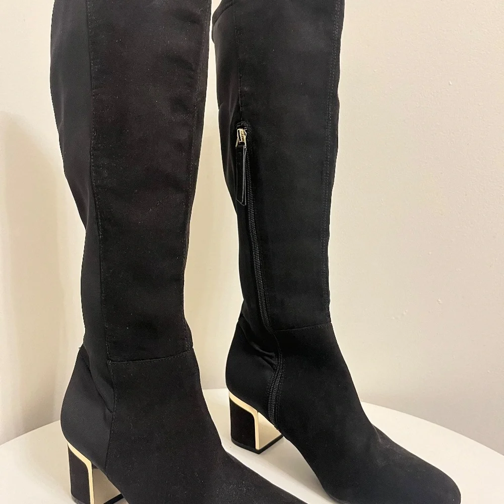 DKNY Knee High Suede Boots - Picture 1 of 7